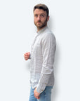 Camicia coreana MELANGE mistolino