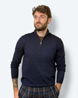 Maglia MEZZA ZIP misto viscosa
