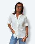 Camicia coreana misto lino
