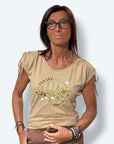 T-shirt con laccetto