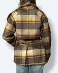 Cappottino over check misto lana