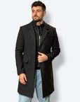 Cappotto misto lana 3 bottoni