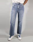 Jeans dritto sfrangiato MANDY