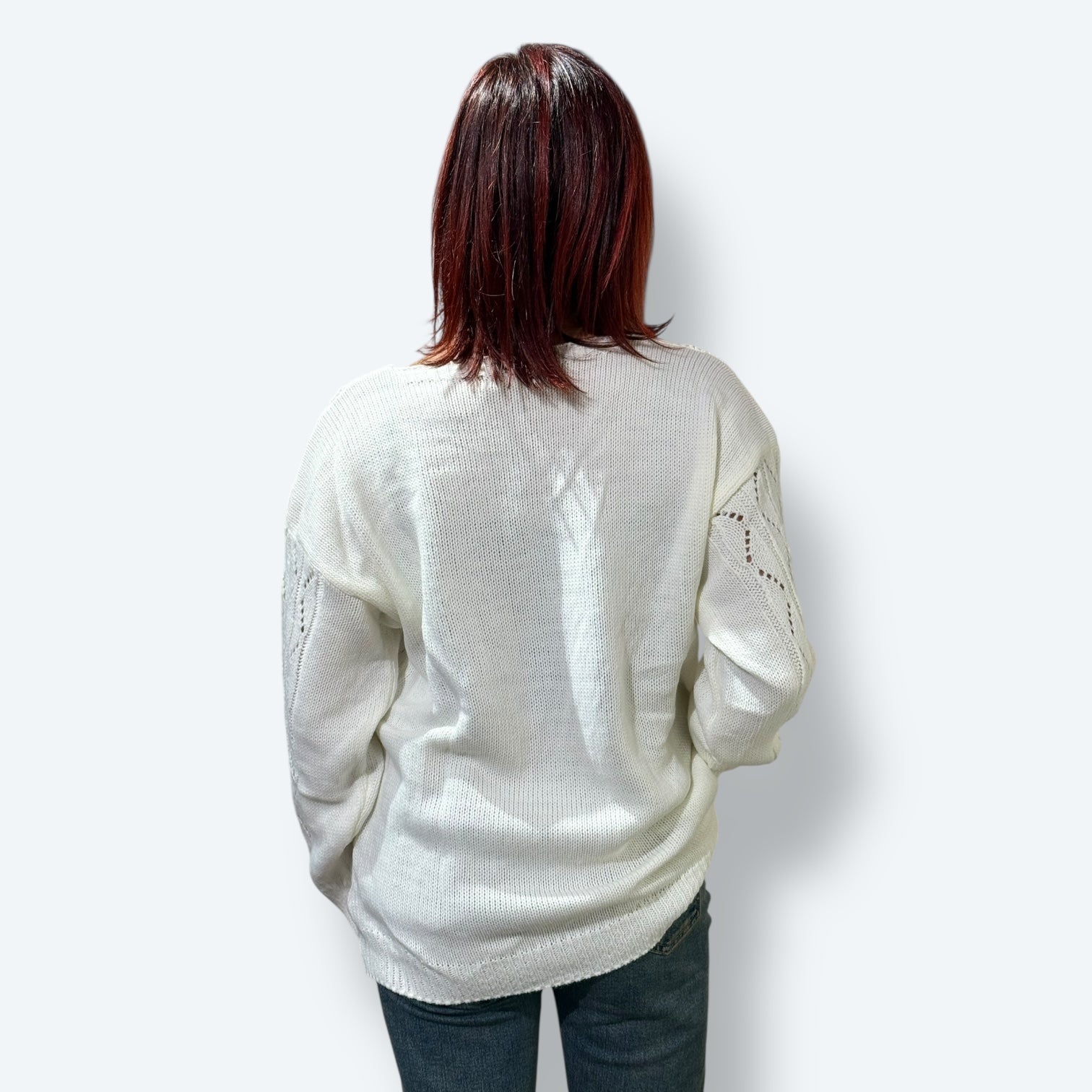 Maglia Scollo a V TRECCE