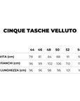 Pantalone cinque tasche Velluto