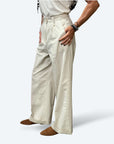 Pantalone palazzo misto lino