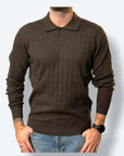 Polo in maglia treccine