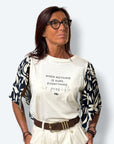 T-shirt maniche farfalla