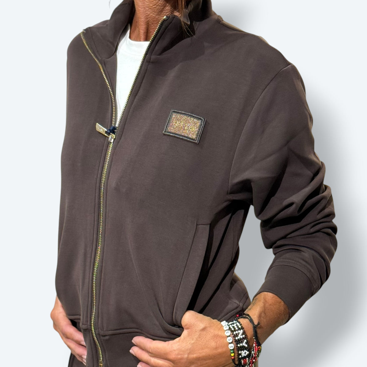 Felpa zip GLAM