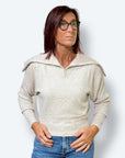 Maglia Mezza Zip BOXY