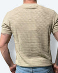 T-shirt MISTO LINO INTRECCIO