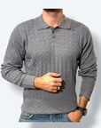 Polo in maglia treccine