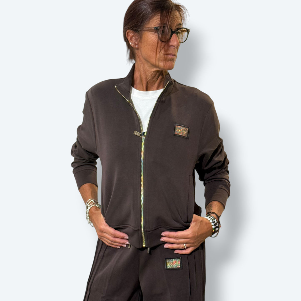 Felpa zip GLAM