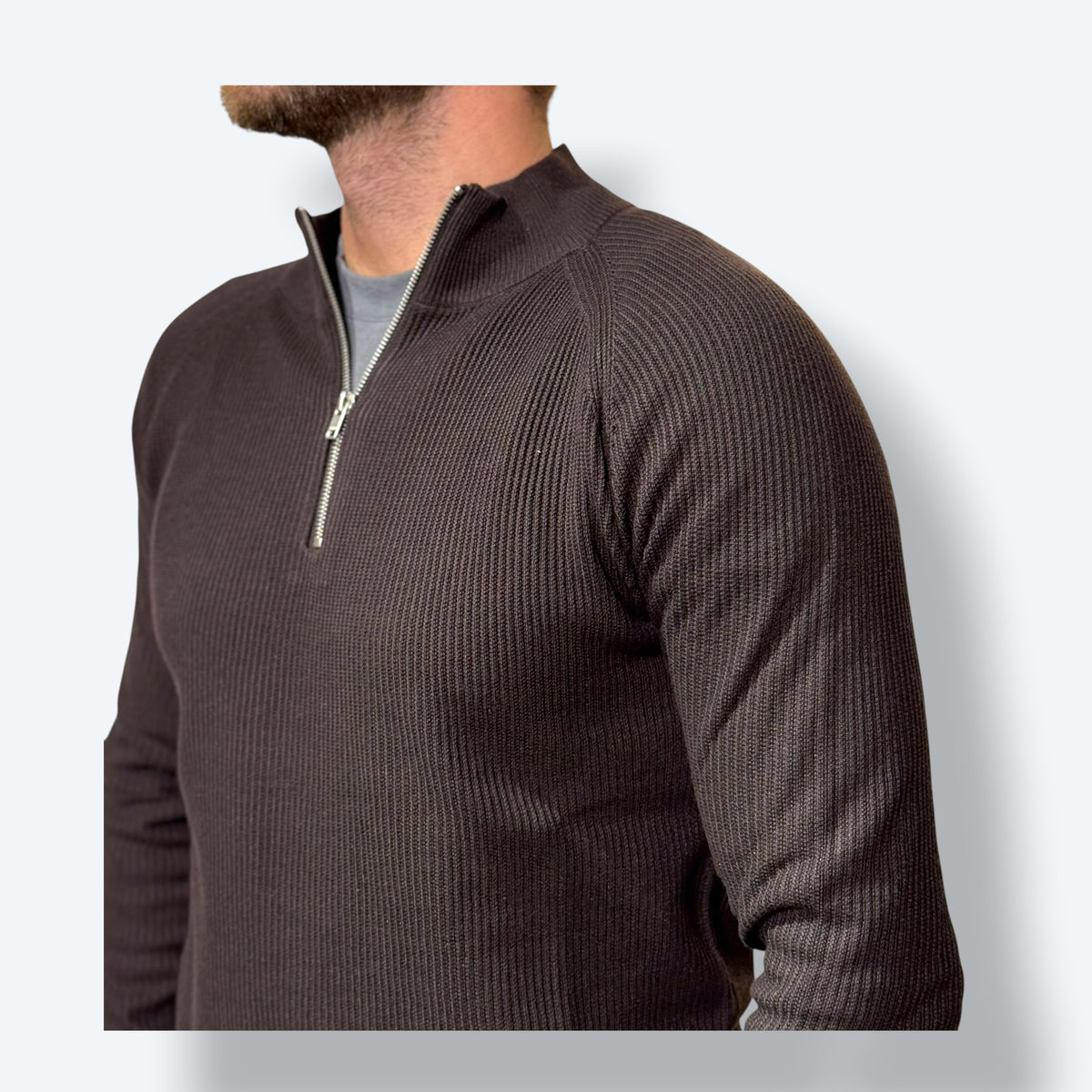Mezza zip costine