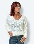 Maglia Scollo a V TRECCE