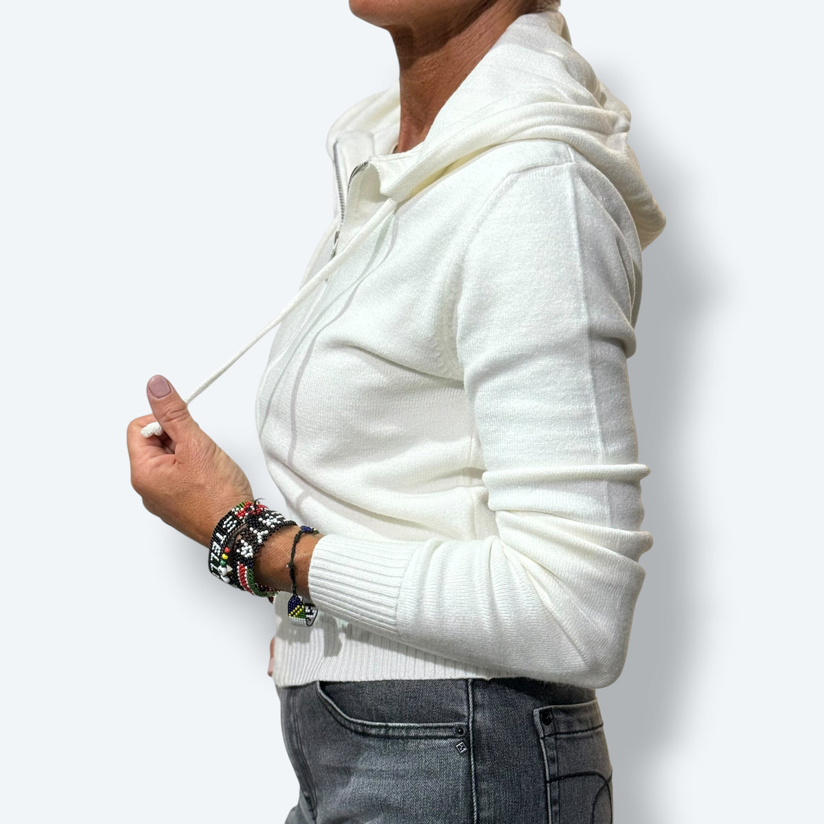 Maglia Zip e Cappuccio