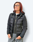 Giubbotto in ovatta termica con inserti in softshell