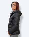 Giubbotto in ovatta termica con inserti in softshell