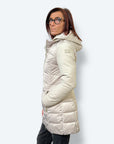 Giubbotto lungo ovatta termica con inserti in softshell