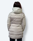Giubbotto lungo ovatta termica con inserti in softshell