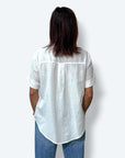 Camicia coreana misto lino