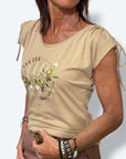 T-shirt con laccetto