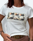 T-shirt borchiette