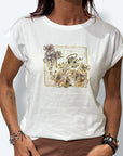 T-shirt spalla scesa