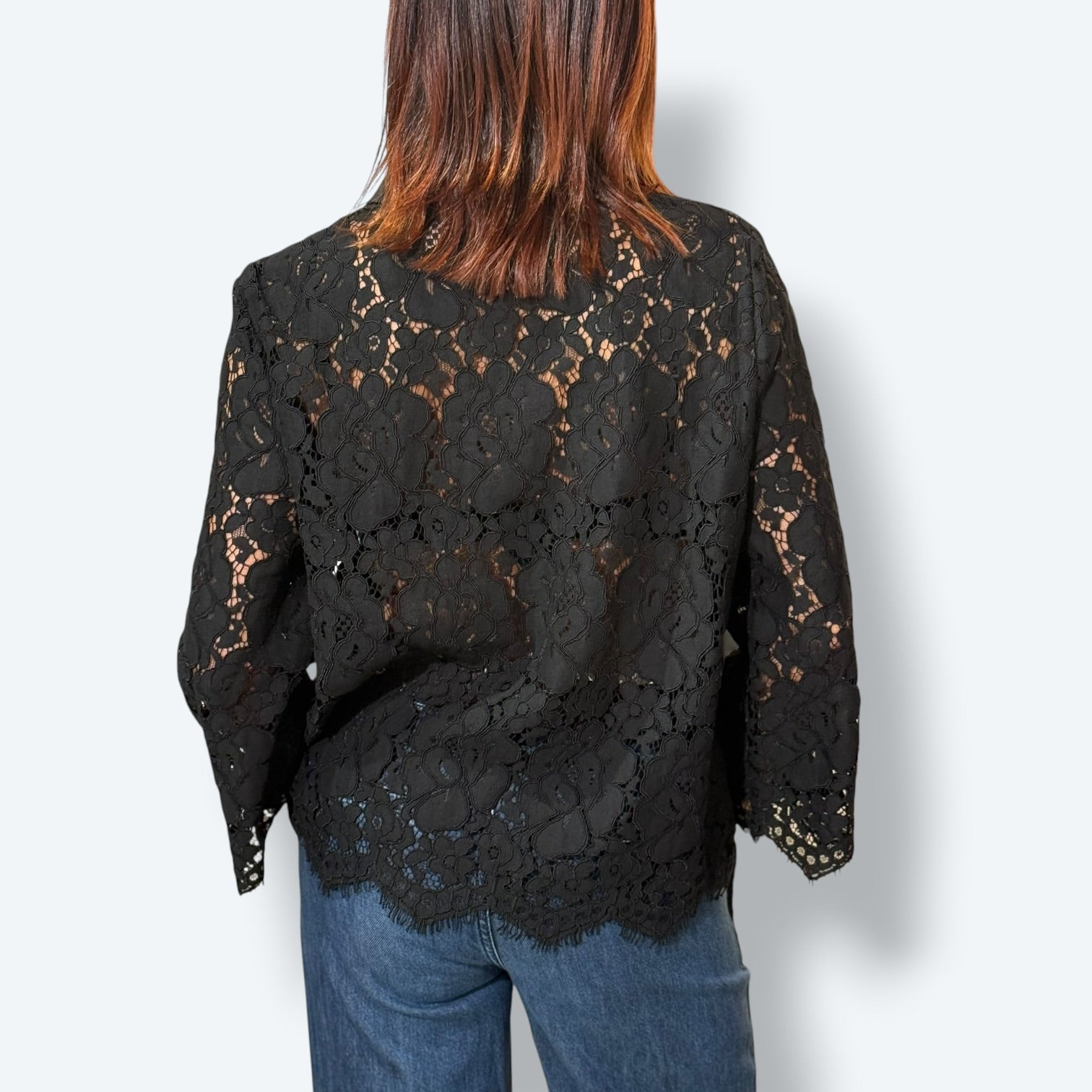 Camicia pizzo e raso