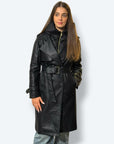 Trench imbottito ecopelle