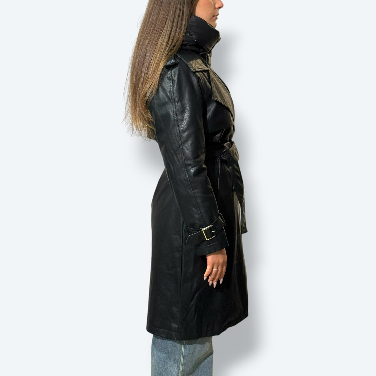 Trench imbottito ecopelle