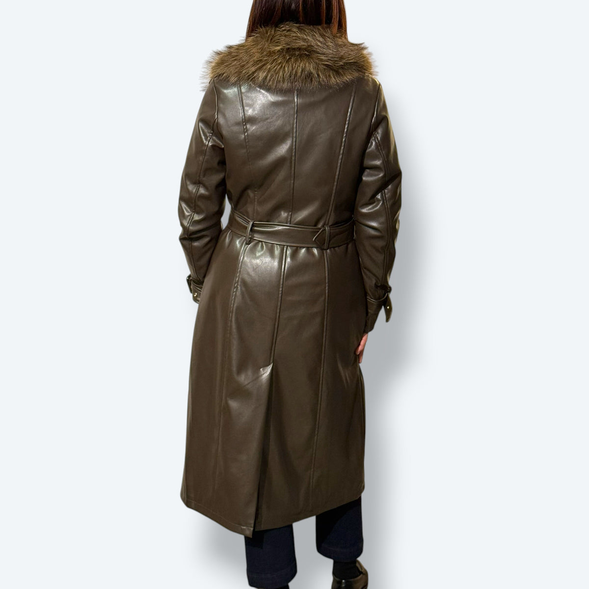 Trench ecopelle pelo staccabile