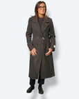 Cappotto spigato misto lana