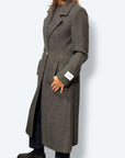 Cappotto spigato misto lana