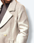 Cappotto spigato misto lana