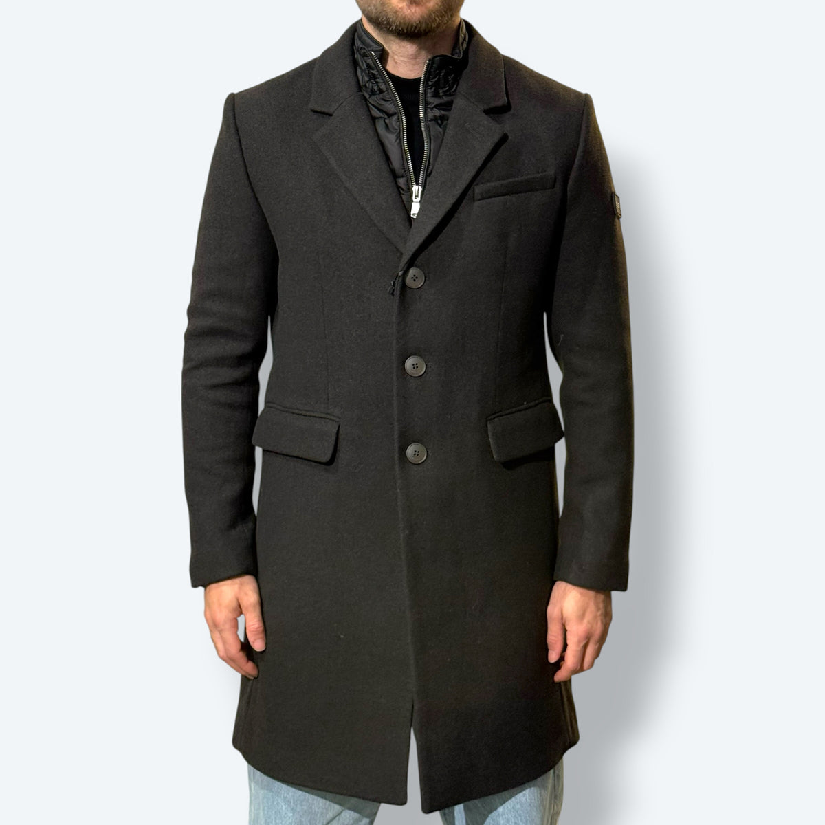 Cappotto misto lana 3 bottoni