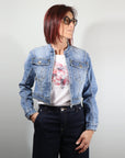 Giubbino crop in Jeans