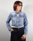 Giubbino crop in Jeans